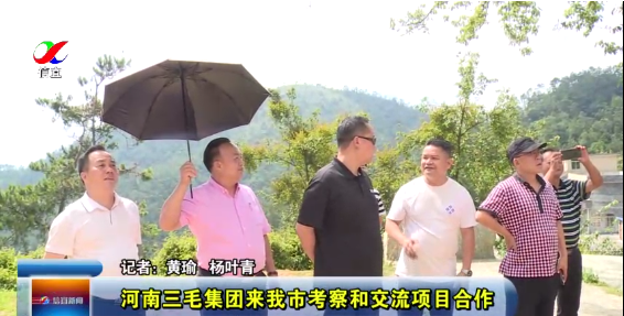 河南三毛集團來我市考察和交流項目合作